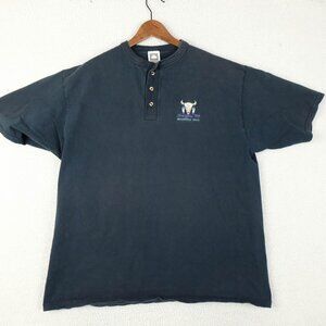 Vintage Sturgis Shirt Mens Extra Large Blue Henley 59Th Motorcycle Eagle 90s